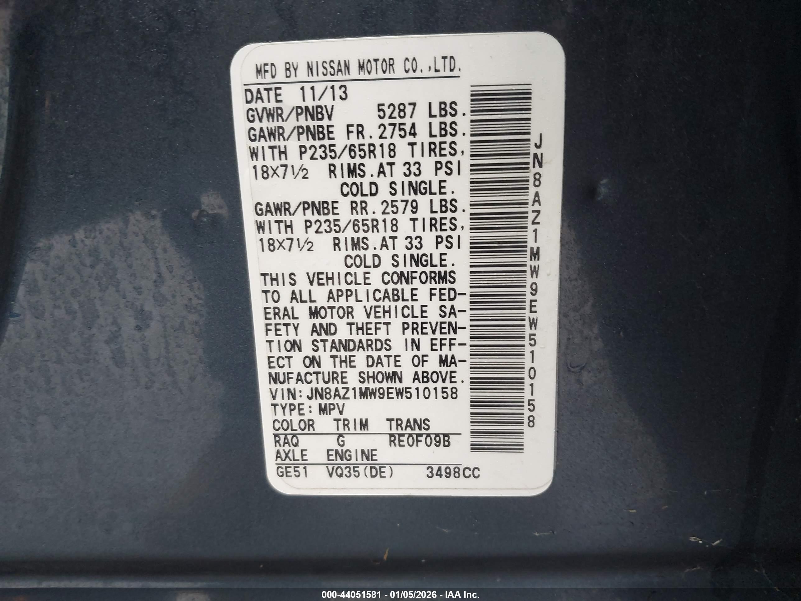 2014 Nissan #9