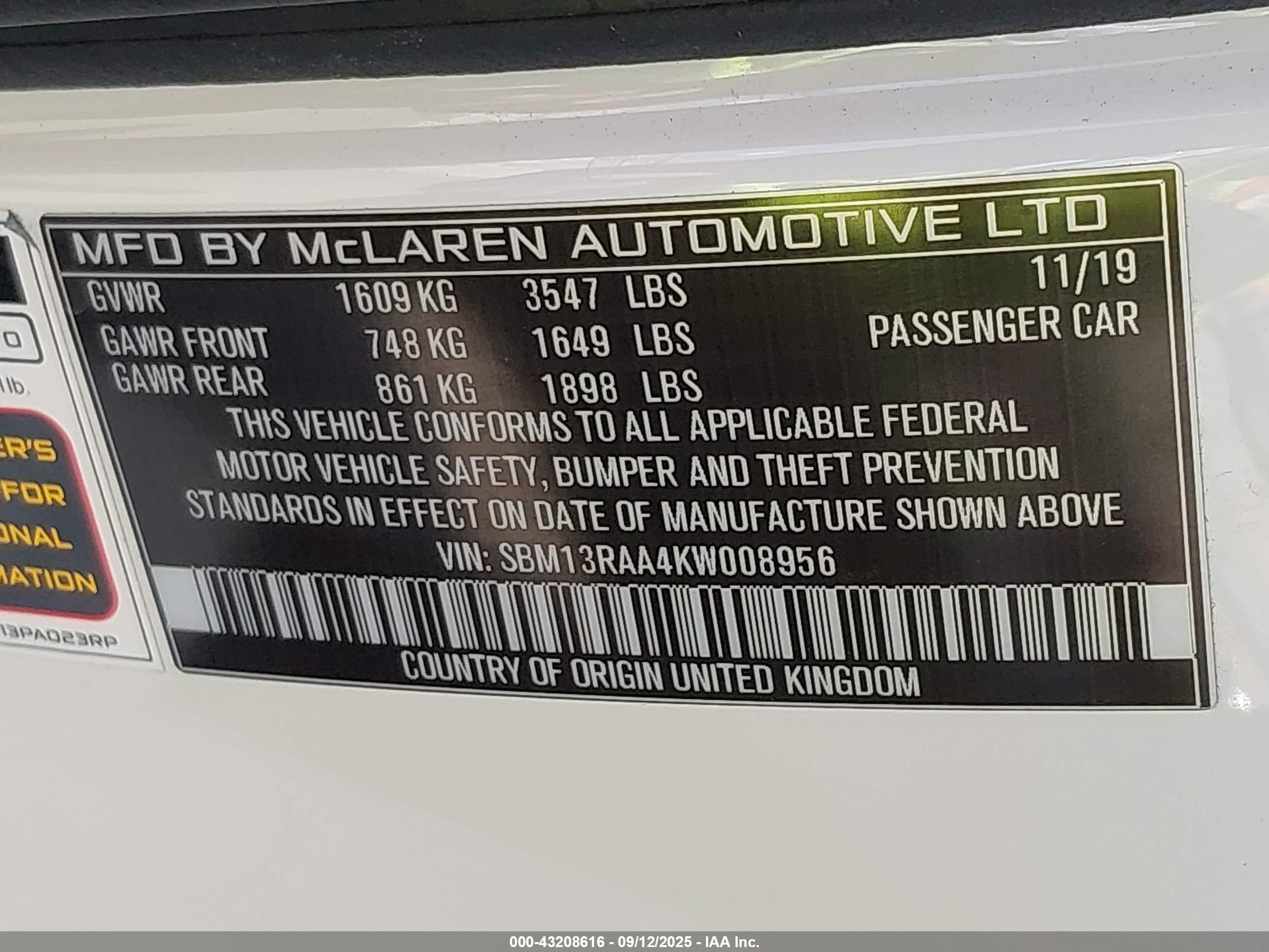 2019 McLaren #9