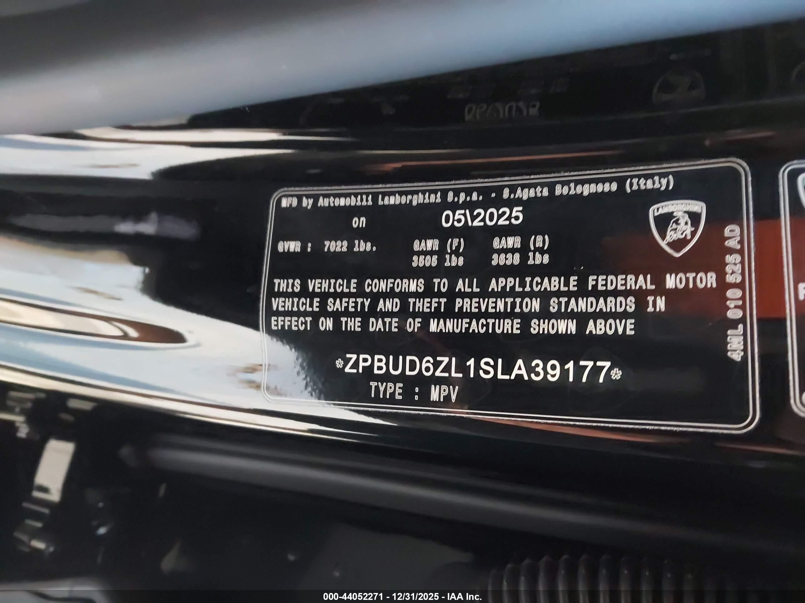 2025 Lamborghini #9