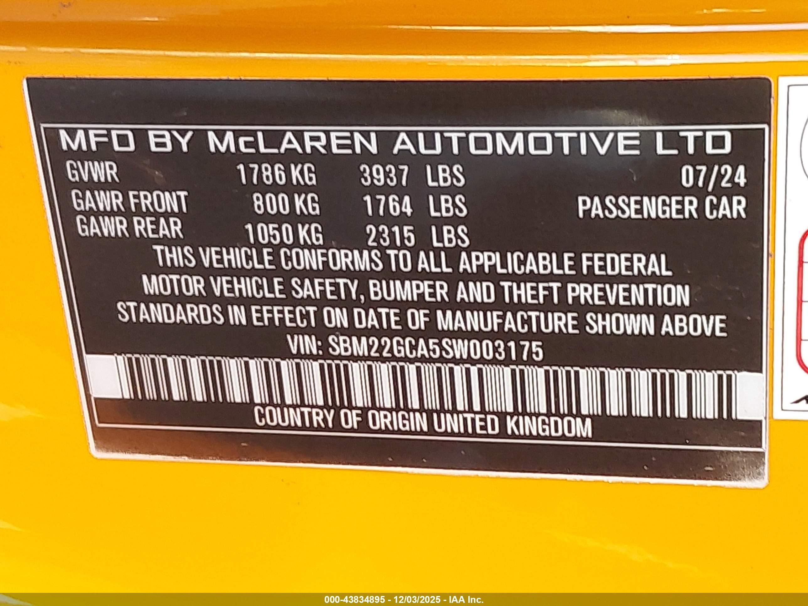 2025 McLaren #9