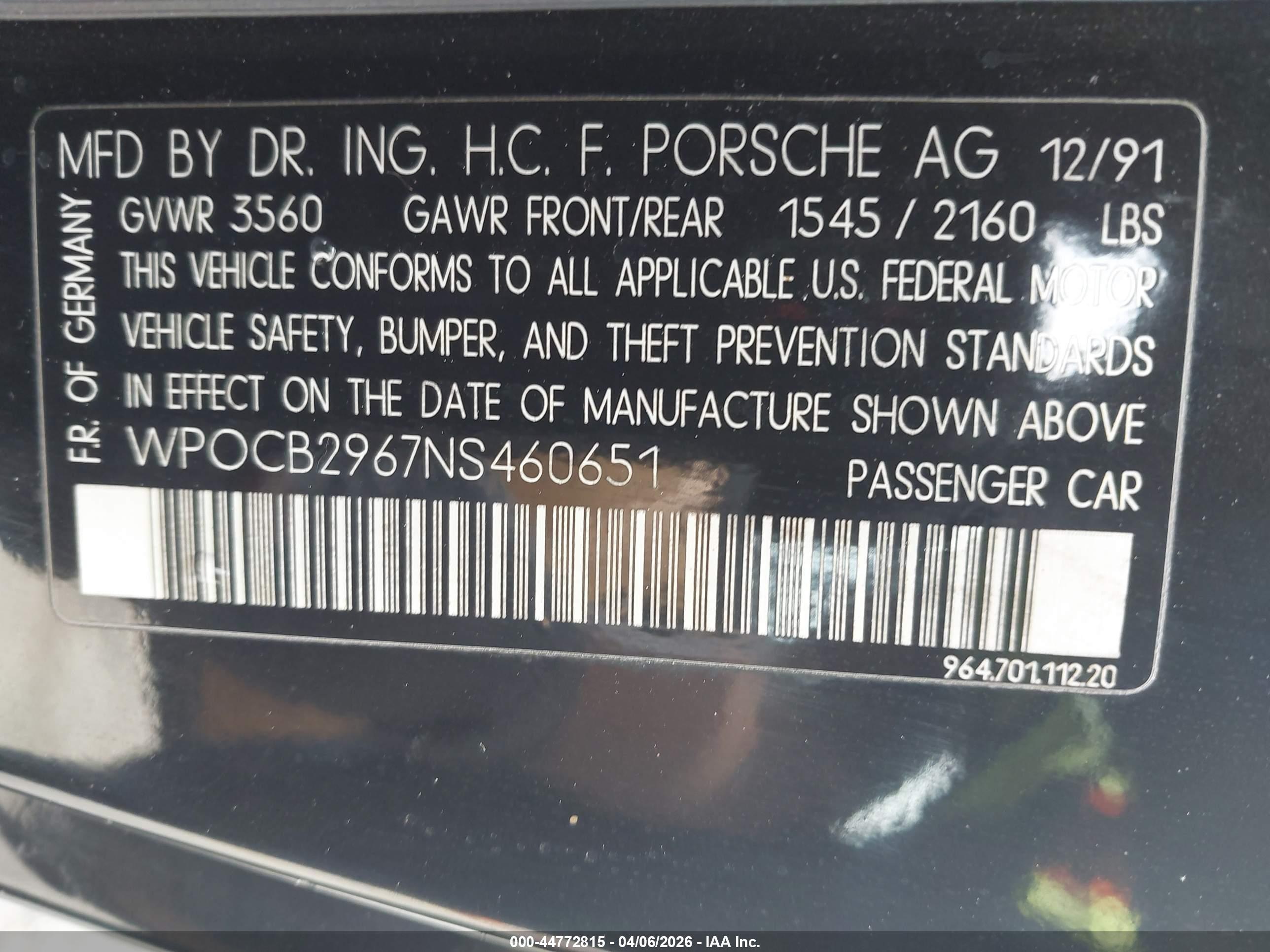 1992 Porsche #9