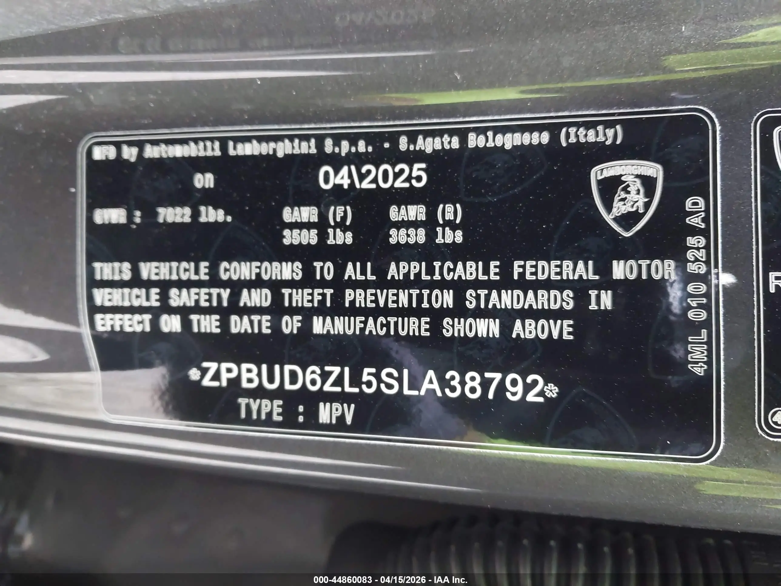 2025 Lamborghini #9